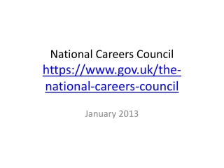 National Careers Council https://gov.uk/the-national-careers-council