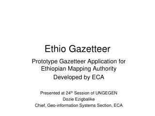 Ethio Gazetteer