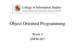 Object Oriented Programming