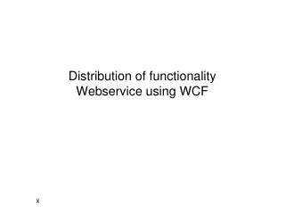 Distribution of functionality Webservice using WCF
