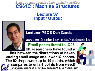 Lecturer PSOE Dan Garcia cs.berkeley/~ddgarcia