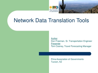 Network Data Translation Tools