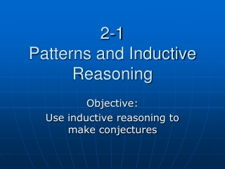 2-1 Patterns and Inductive Reasoning