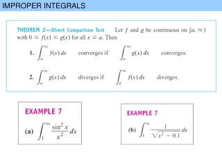 IMPROPER INTEGRALS