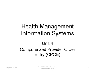 Health Management Information Systems