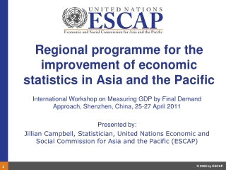 Regional programme for the improvement of economic statistics in Asia and the Pacific