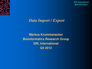 Data Import / Export