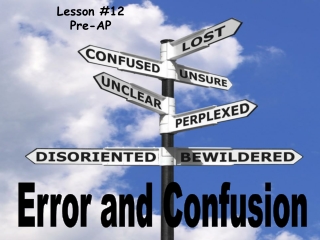 Lesson # 12 Pre-AP
