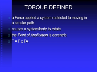 TORQUE DEFINED