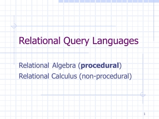 Relational Query Languages