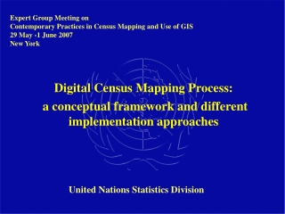 Digital Census Mapping Process:  a conceptual framework and different implementation approaches