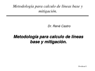 Metodología para calculo de líneas base y mitigación.