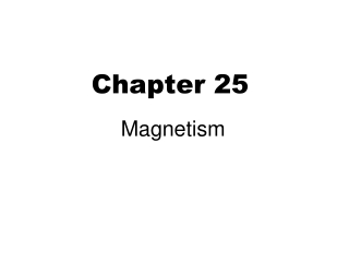 Chapter 25  Magnetism