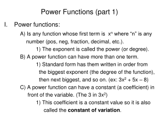 Power Functions (part 1)