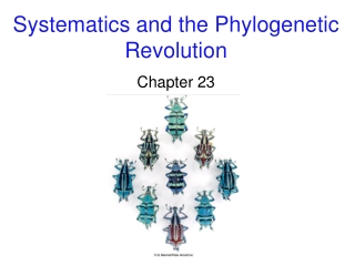 Systematics and the Phylogenetic Revolution Chapter 23