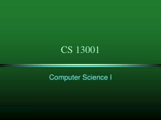 CS 13001