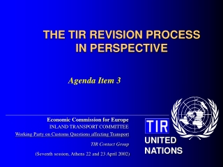 THE TIR REVISION PROCESS IN PERSPECTIVE