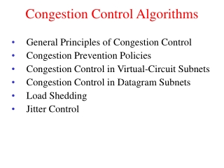 Congestion Control Algorithms