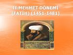 IIHMET D NEMI FATIH 1451-1481