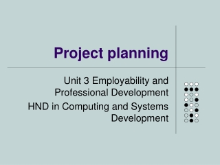 Project planning