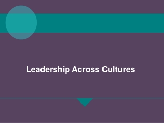 Leadership Across Cultures