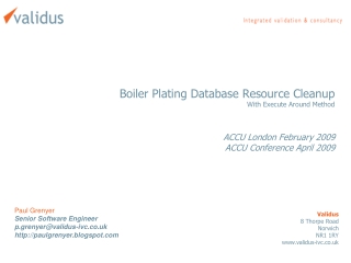 Boiler Plating Database Resource Cleanup With Execute Around Method ACCU London February 2009