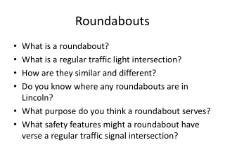 Roundabouts