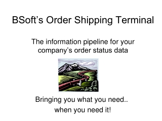 BSoft’s Order Shipping Terminal