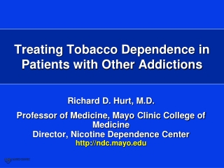 Treating Tobacco Dependence in Patients with Other Addictions