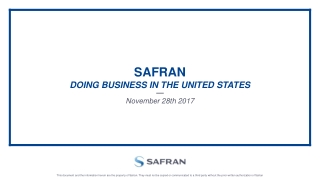 safran DOING BUSINESS IN THE UNITED STATES