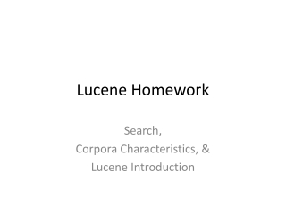 Lucene Homework