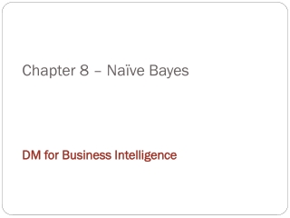Chapter 8 – Naïve Bayes