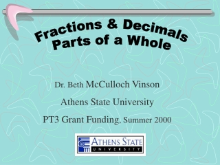 Fractions &amp; Decimals Parts of a Whole