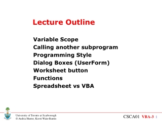 Lecture Outline