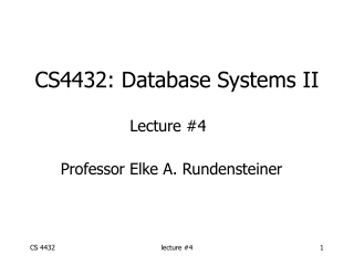 CS4432: Database Systems II