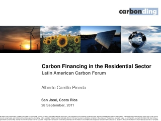 Carbon Financing in the Residential Sector