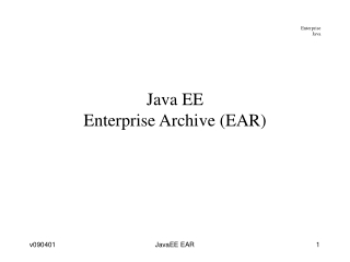 Java EE  Enterprise Archive (EAR)