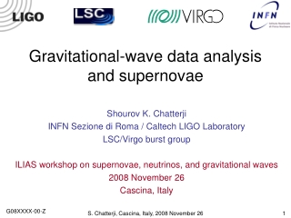 Gravitational-wave data analysis and supernovae