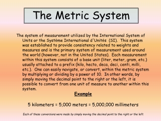 The Metric System