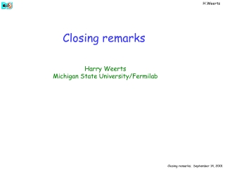 Closing remarks