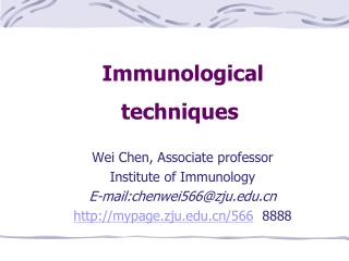 Immunological techniques