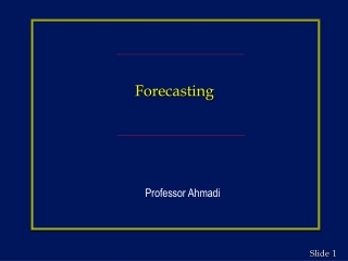 Forecasting