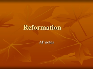 Reformation