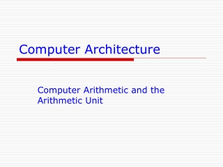 Computer Architecture