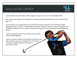 about LAURIE CANTER