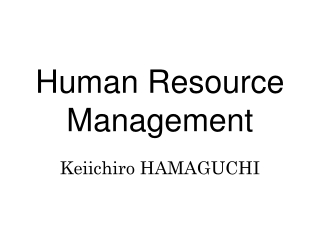 Human Resource Management