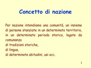 Concetto di nazione