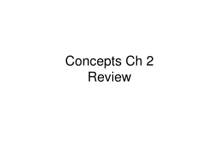 Concepts Ch 2 Review