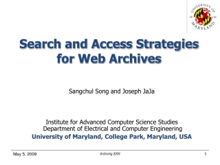 Search and Access Strategies for Web Archives