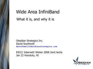 Wide Area InfiniBand